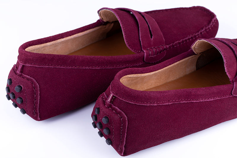 Labe Ademen Natura Bordeaux Men driving Loafers & Shoes | DonNino – DonNino